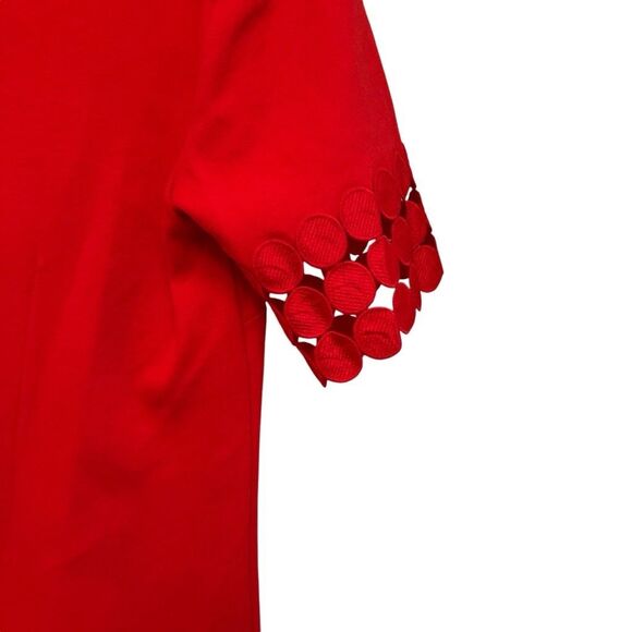 Talbots Red Dress with Lace Sleeves- size xs - Picture 3 of 7